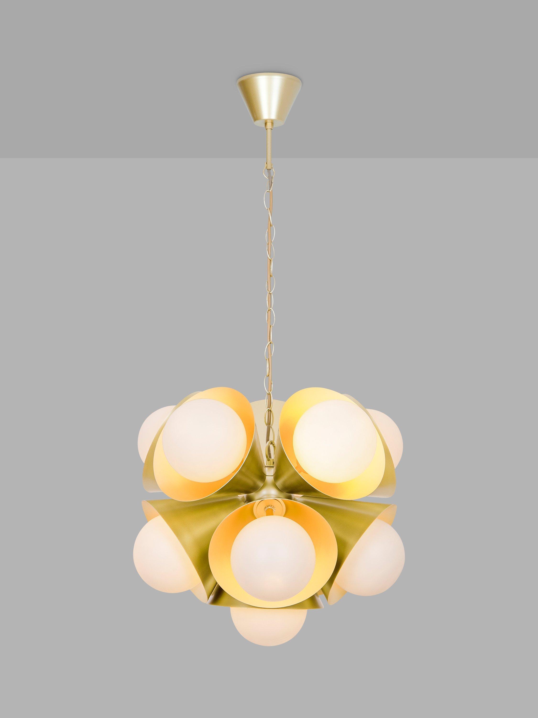 John Lewis Origami 11 Pendant Light, Brass