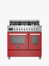 Bertazzoni Professional Series 90cm Dual Fuel Range Cooker, Red