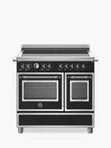 Bertazzoni Heritage Series 90cm Electric Range Cooker with Induction Hob, Black