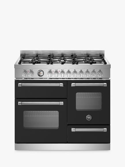 Bertazzoni Master Series 100cm Dual Fuel Range Cooker, Black