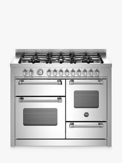 Bertazzoni Master Series 110cm Dual Fuel Range Cooker, Stainless Steel