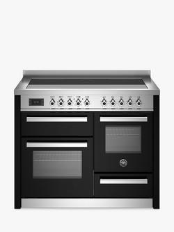 Bertazzoni Professional Series XG 110cm Electric Range Cooker with Induction Hob, Black