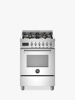 Bertazzoni Professional Series 60cm Dual Fuel Range Cooker, Stainless Steel