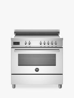Bertazzoni Professional Series 90cm Electric Range Cooker with Induction Hob, Stainless Steel
