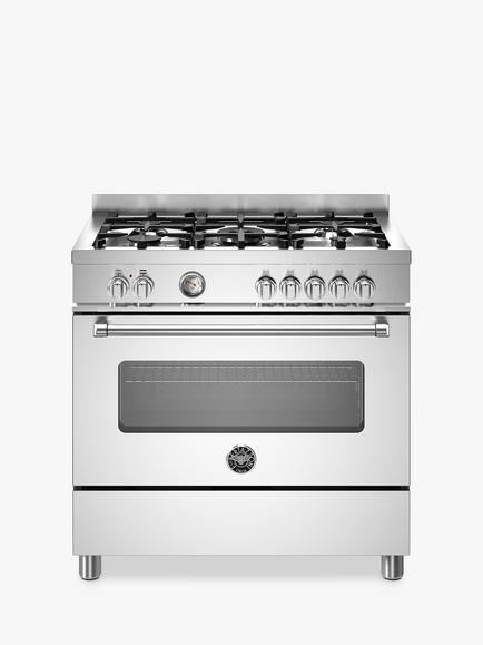 Bertazzoni Master Series 90cm Dual Fuel Range Cooker, Stainless Steel