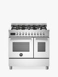 Bertazzoni Professional Series 90cm Dual Fuel Range Cooker, Stainless Steel