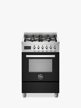 Bertazzoni Professional Series 60cm Dual Fuel Range Cooker, Black