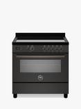 Bertazzoni Professional Series 90cm Electric Range Cooker with Induction Hob, Carbonio