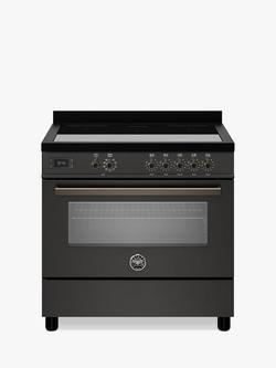 Bertazzoni Professional Series 90cm Electric Range Cooker with Induction Hob, Carbonio