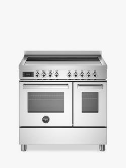 Bertazzoni Professional Series 90cm Electric Range Cooker with Induction Hob, Stainless Steel
