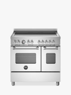 Bertazzoni Master Series 90cm Electric Range Cooker with Induction Hob, Stainless Steel