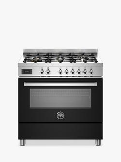 Bertazzoni Professional Series 90cm Dual Fuel Range Cooker, Black