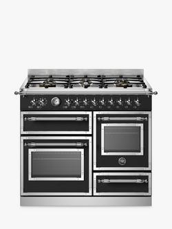 Bertazzoni Heritage Series 100cm Dual Fuel Range Cooker, Black