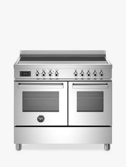 Bertazzoni Professional Series 100cm Electric Range Cooker with Induction Hob, Stainless Steel