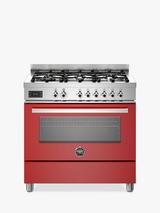 Bertazzoni Professional Series 90cm Dual Fuel Range Cooker, Red