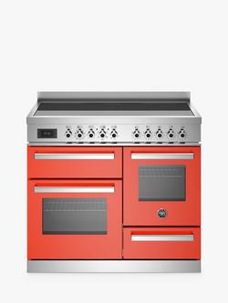 Bertazzoni Professional Series XG 100cm Electric Range Cooker with Induction Hob, Orange