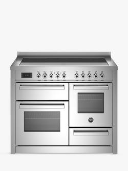 Bertazzoni Professional Series XG 110cm Electric Range Cooker with Induction Hob, Stainless Steel