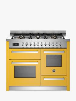 Bertazzoni Professional Series XG 110cm Dual Fuel Range Cooker, Yellow