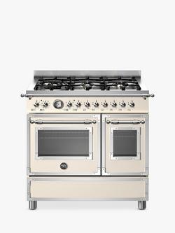 Bertazzoni Heritage Series 90cm Dual Fuel Range Cooker, Ivory
