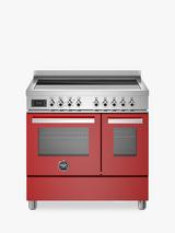 Bertazzoni Professional Series 90cm Electric Range Cooker with Induction Hob, Red