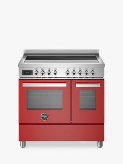 Bertazzoni Professional Series 90cm Electric Range Cooker with Induction Hob, Red