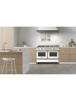 Bertazzoni Heritage Series 120cm Dual Fuel Range Cooker with Griddle - view 2, Ivory