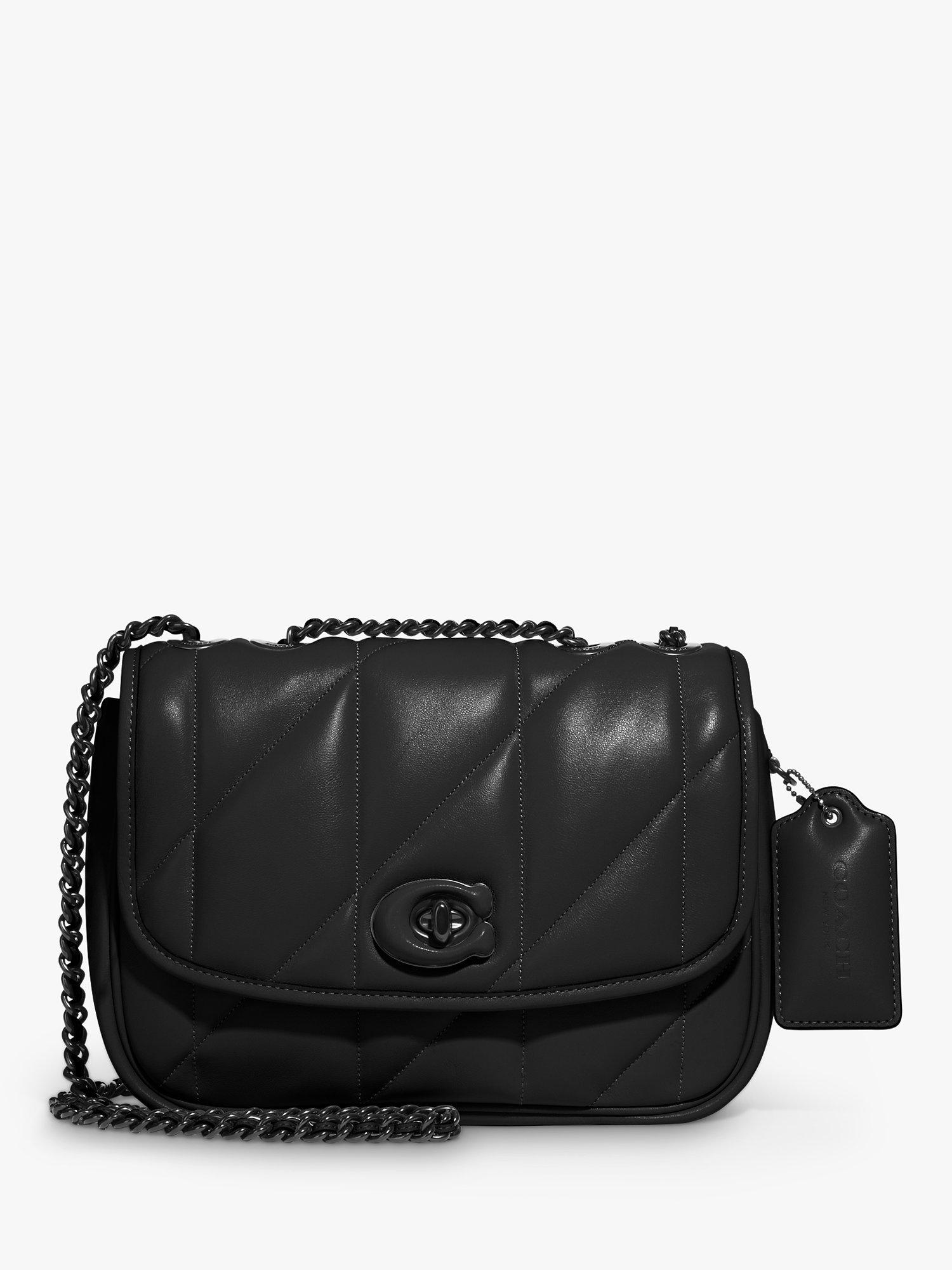 Coach Pillow Madison Quilted Leather Shoulder Bag, Black