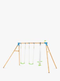TP Toys Knightswood Triple Wooden Swing Set, 