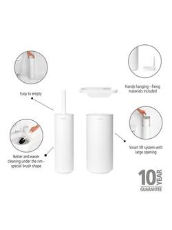 Brabantia MindSet Toilet Accessories Set, Mineral Fresh White - view 2, Mineral Fresh White