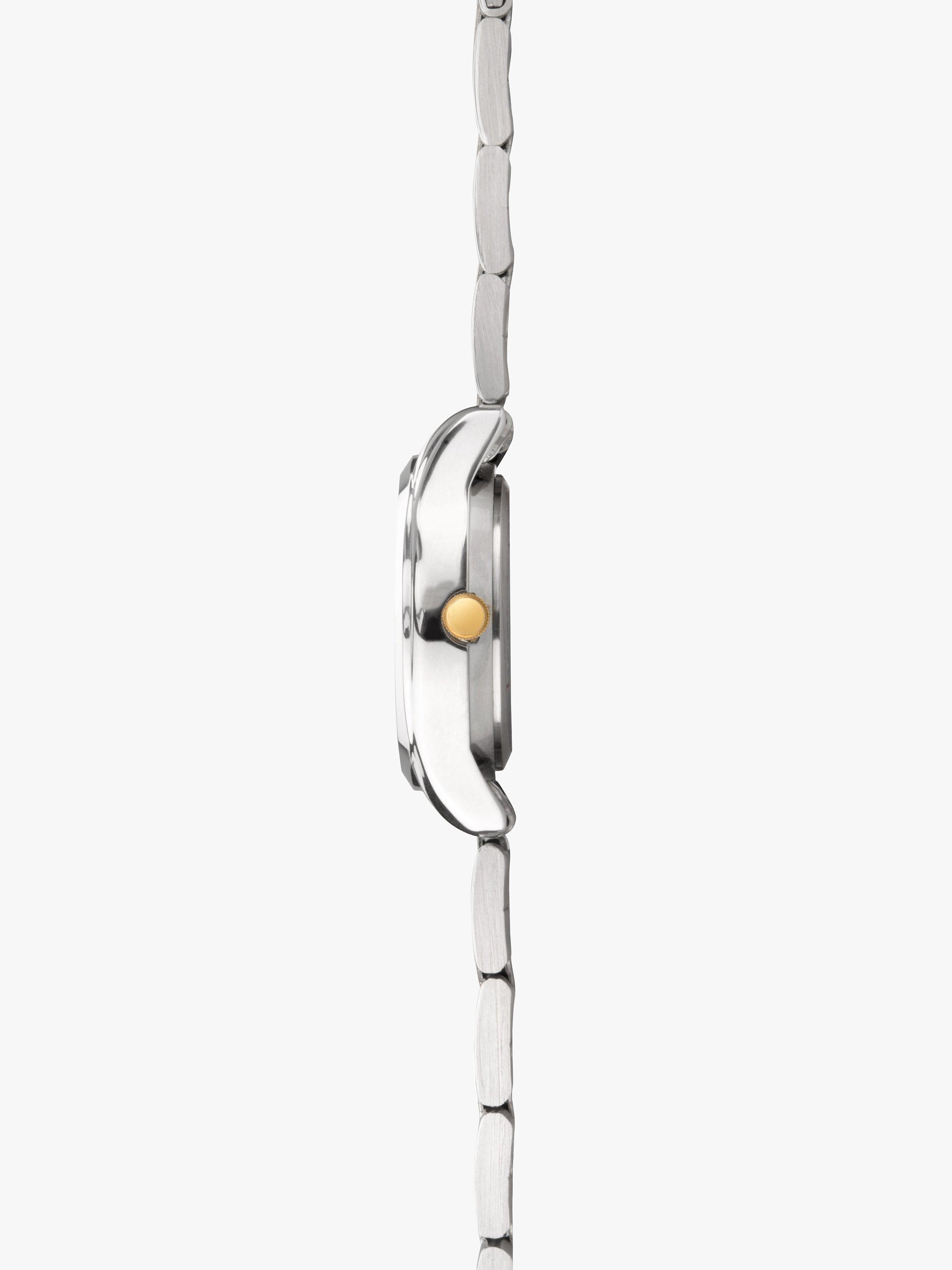 Product image 3 of 5, which shows Sekonda 40295.27 Women's Two-Tone Crystal Bracelet Strap Watch, Silver/Gold/Green