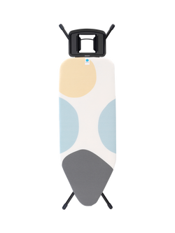 Brabantia Ironing Board C, 124 x 45cm, Solid Steam Iron Rest - Spring Bubbles, Spring Bubbles