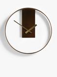 John Lewis Mid Century Wood Wall Clock, 60cm, Natural