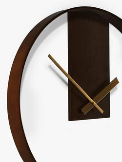 John Lewis Mid Century Wood Wall Clock, 60cm, Natural - view 2, Natural