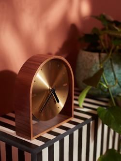 John Lewis Mid Century Wood Mantel Clock, 16.5cm, Natural - view 2, Natural