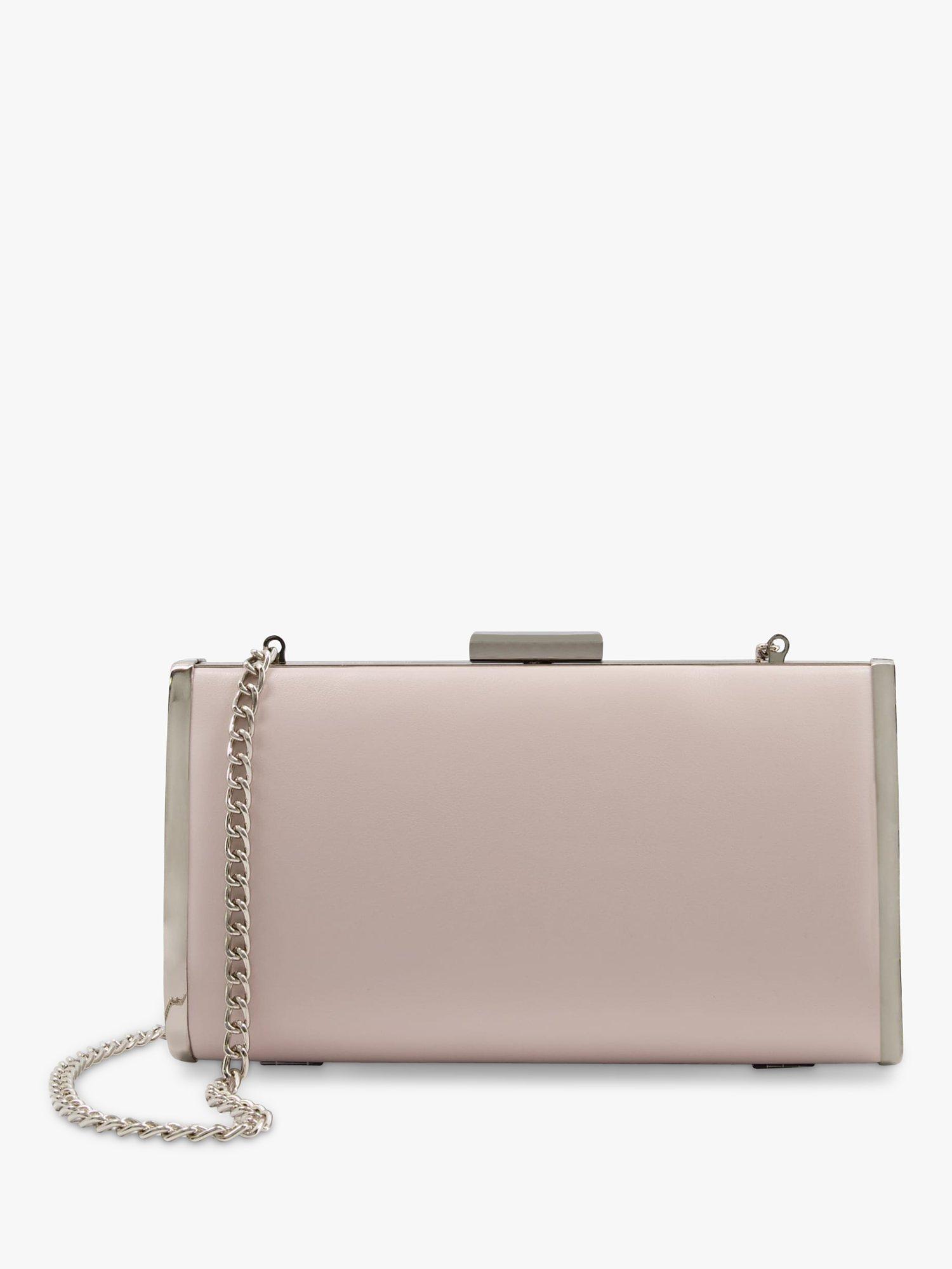 Dune Blaike Hard Case Clutch Bag, Ecru
