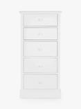 Laura Ashley Ashwell Tall 5 Drawer Chest, White