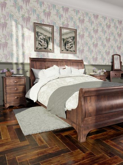 Laura Ashley Broughton Bed Frame, King Size, Dark Brown - view 2, Brown