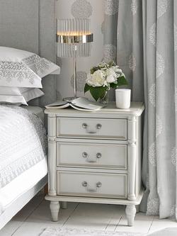 Laura Ashley Clifton Bedside Table, Grey - view 2, Grey