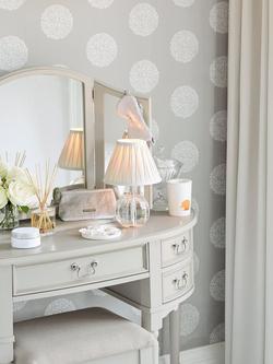 Laura Ashley Clifton Dressing Table Mirror, Grey - view 2, Grey