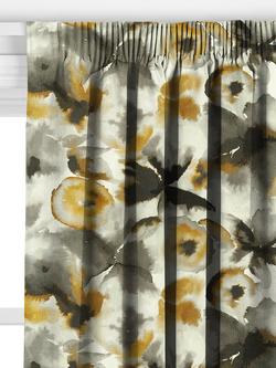 Harlequin Flores Made to Measure Curtains or Roman Blind, Charcoal/Mustard - view 2, Charcoal/Mustard