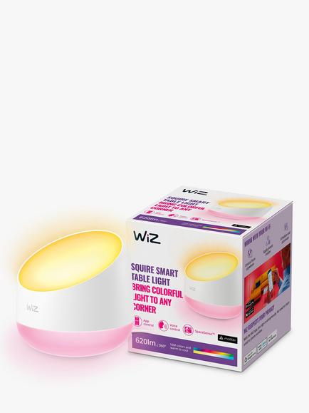 WiZ Squire LED Plug & Play Portable Table Lamp, Full Colour - view 2, White