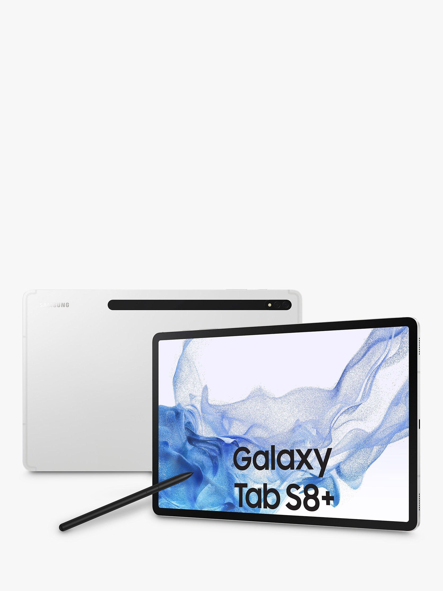 Samsung Galaxy Tab S8+ Tablet with Bluetooth S Pen, Android, 8GB RAM, 128GB, Wi-Fi, 12.4", Silver