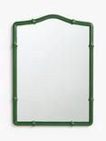 John Lewis Bamboo-Effect Wall Mirror, 75 x 54cm, Green