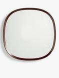 John Lewis Mid Century Square Wood Wall Mirror, 65 x 65cm, Walnut