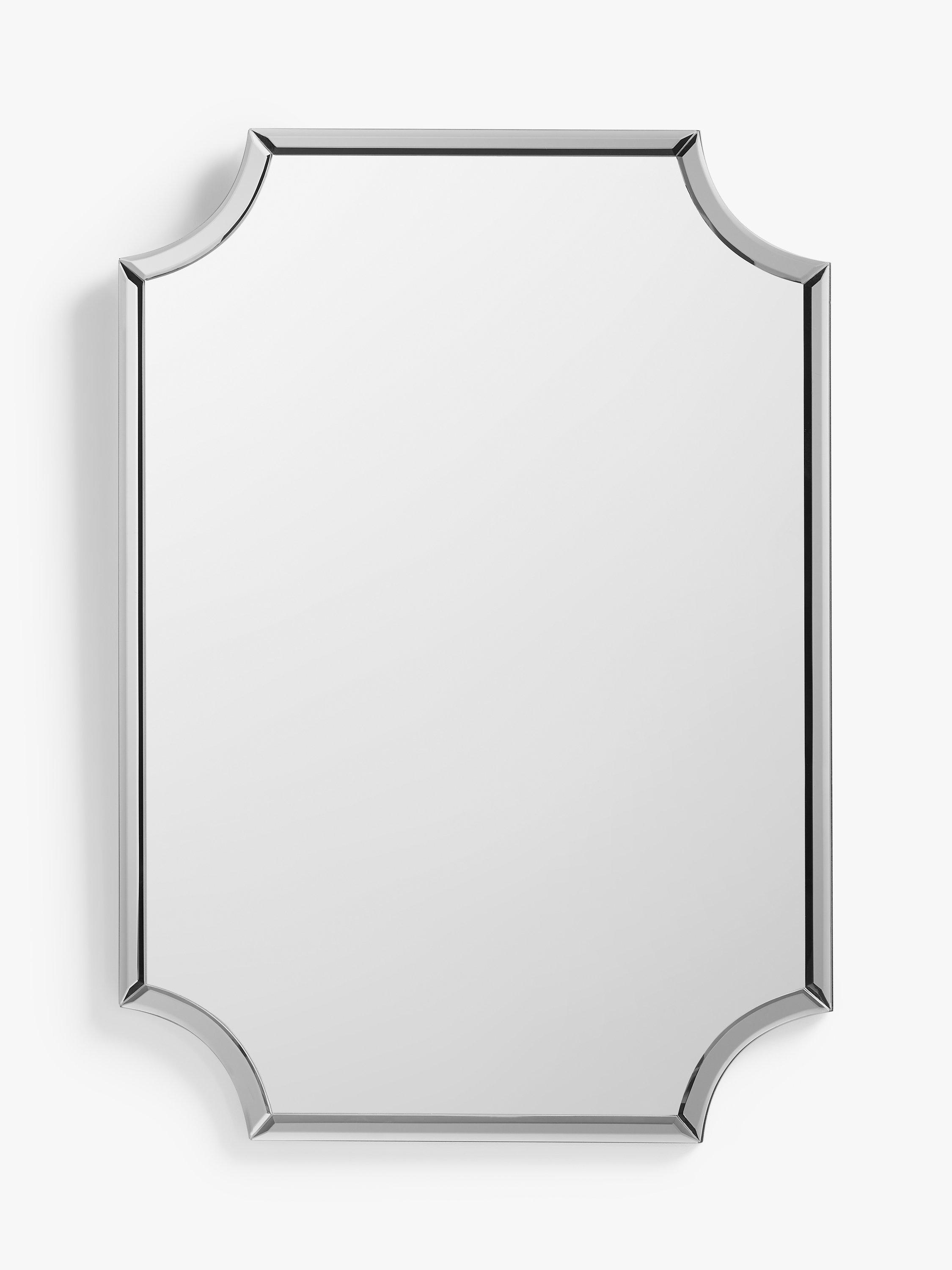 John Lewis Simple Deco Wall Mirror, 75 x 53cm, Smoke