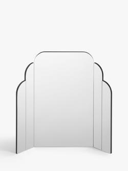 John Lewis Deco Table Mirror, 50 x 55cm, Clear, Clear