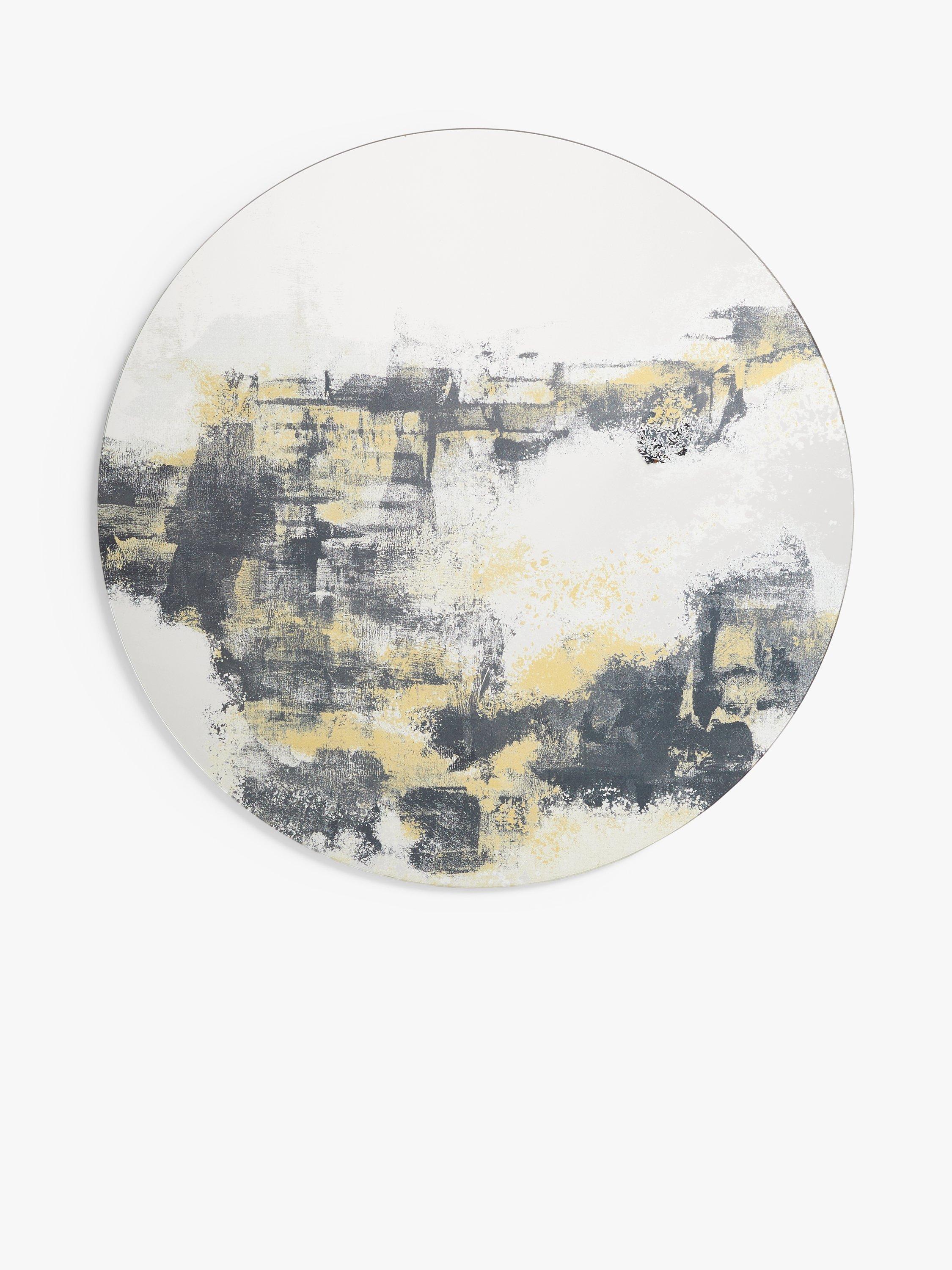 John Lewis Lynton Art Round Wall Mirror, 65cm, Clear/Multi