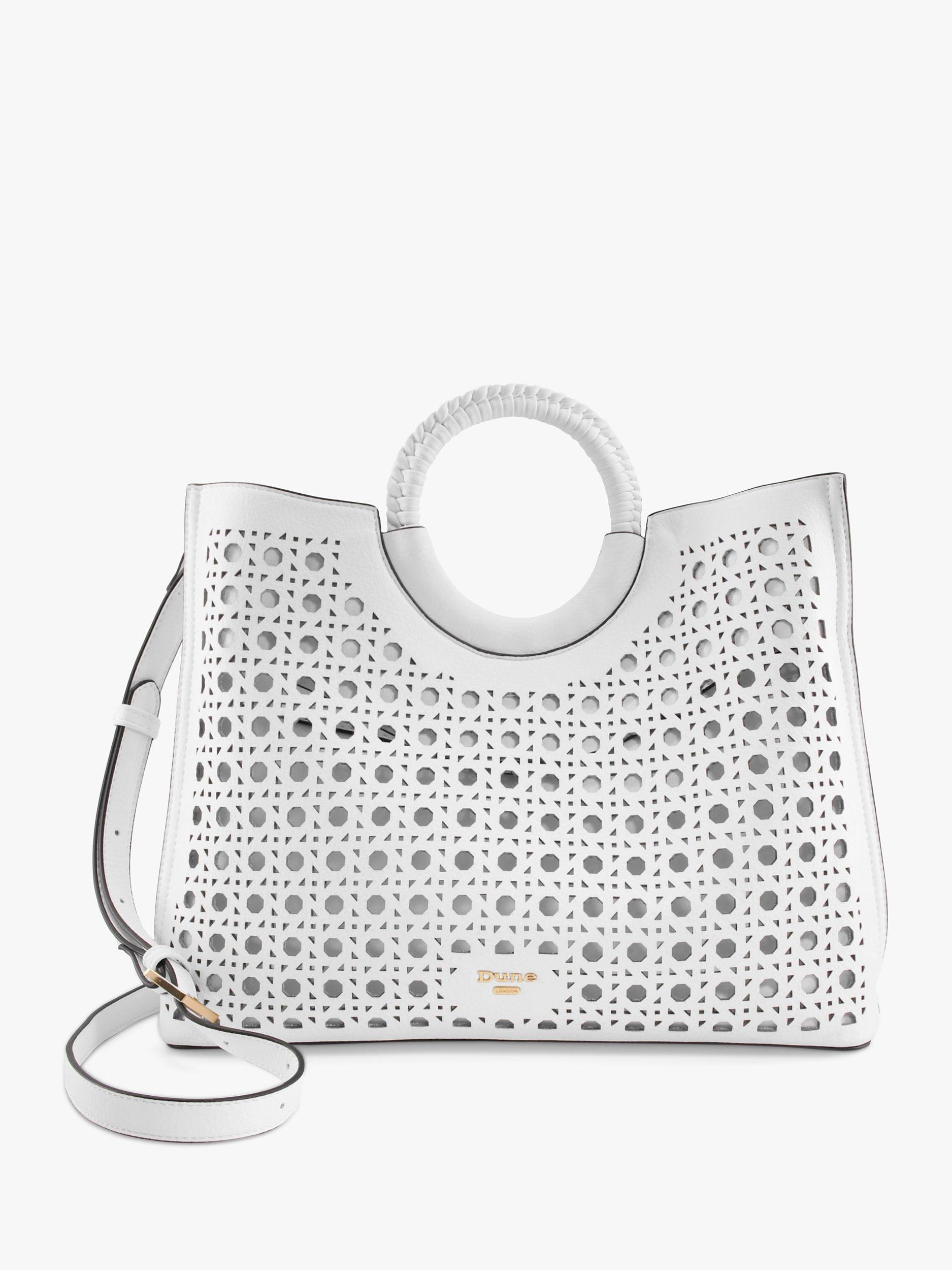 Dune Dellila Laser Cut Tote Bag, White