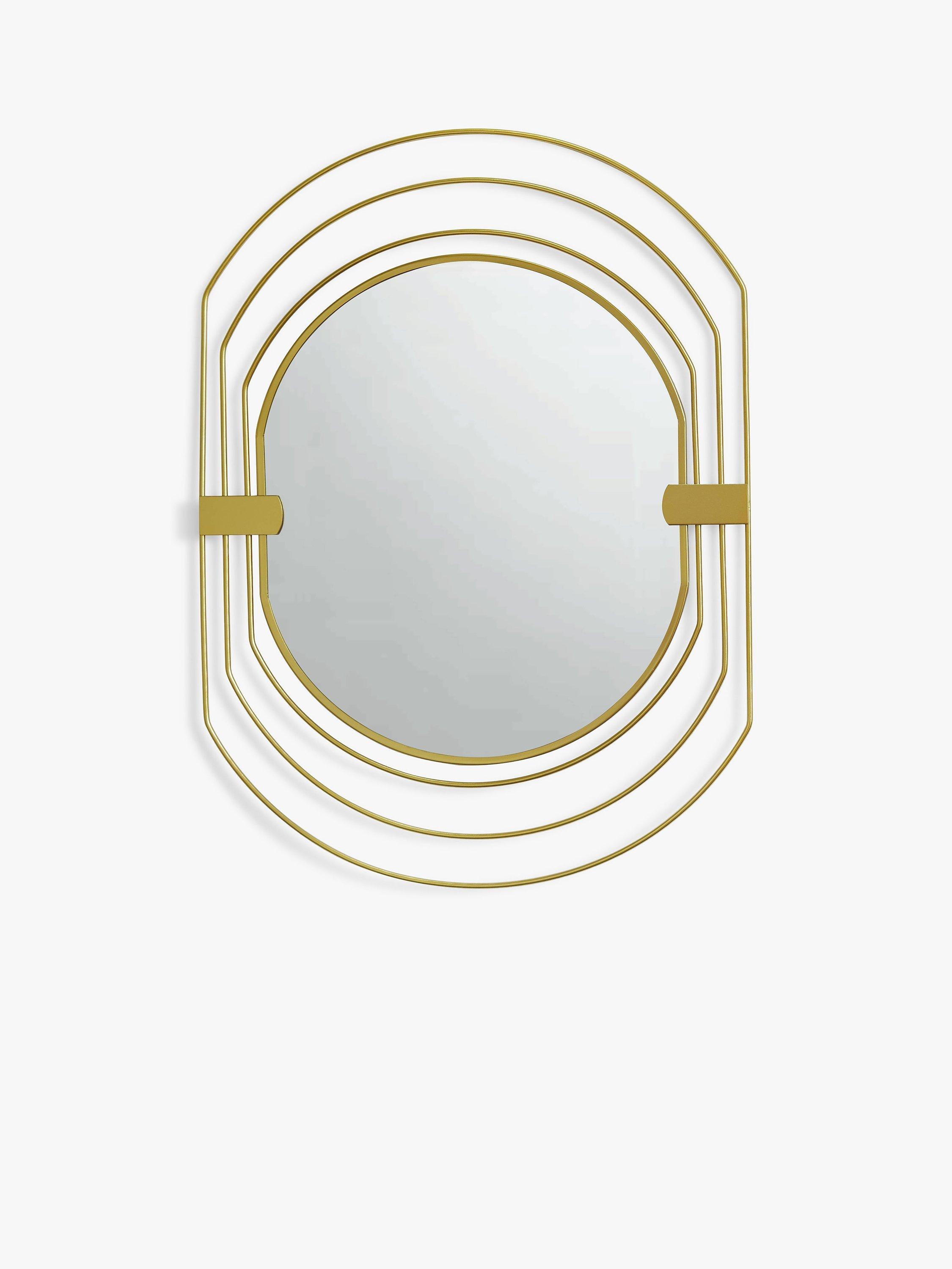 John Lewis Spiral Metal Wall Mirror, 76cm, Gold