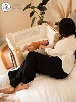 Gaia Baby Hera Co-Sleep Crib - view 2, Natural/Walnut